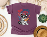 Red White And Feral graphic tee in Berry