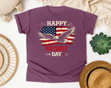 Happy Patriot Day graphic tee in Berry