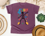 4th July Grey 3 graphic tee in Berry
