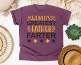 World's Greatest Father Farter Black 3 graphic tee in Berry