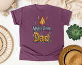 Well Done Dad Grey graphic tee in Berry