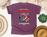 Party Like A Patriot Let Freedom Ring graphic tee in Berry