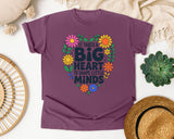 It Takes A Big Heart To Shape Little Minds Floral graphic tee in Berry