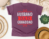 Husband Dad Granddad Red 2 graphic tee in Berry