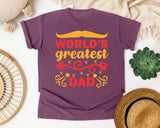 World's Greatest Dad Red graphic tee in Berry