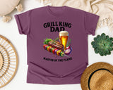Grill King Dad Master Of The Flame Brown 2 graphic tee in Berry