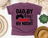 Dad By Day Gamer By Night White graphic tee in Berry