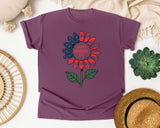 Happy Memorial Day Grey graphic tee in Berry