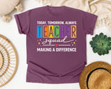 Today Tomorrow Always Teacher Squad graphic tee in Berry