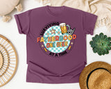 Surviving Fatherhood One Beer At A Time Grey graphic tee in Berry