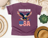 Freedom USA White graphic tee in Berry