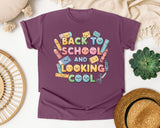 Back To School And Looking Cool graphic tee in Berry