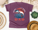Reel Cool Dad Grey 2 graphic tee in Berry