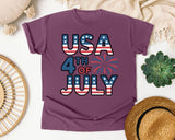 USA 4th Of July Grey graphic tee in Berry
