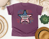 Memorial Day graphic tee in Berry