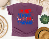 I'm Not Drunk I'm Patriotic Blue graphic tee in Berry
