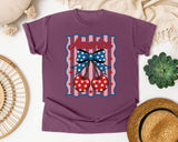 America Cherry Bow graphic tee in Berry