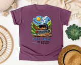 Dad's Rules Eat Grill Chill Nap Repeat Grey 2 graphic tee in Berry