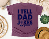 I Tell Dad Jokes graphic tee in Berry