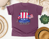 Oh My Stars Grey graphic tee in Berry