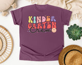 Kindergarten Crew graphic tee in Berry