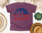 Never Forget Navy 2 graphic tee in Berry