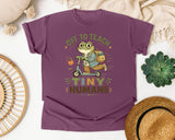 Off To Teach Tiny Humans Frog graphic tee in Berry