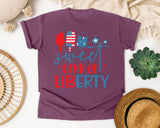 Sweet Land Of Liberty Red graphic tee in Berry