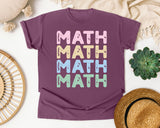 Math Math Math Stacked graphic tee in Berry