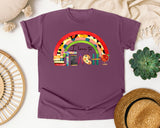 I Love To Teach Rainbow graphic tee in Berry