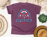 America Vibes graphic tee in Berry