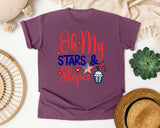 Oh My Stars And Stripes graphic tee in Berry