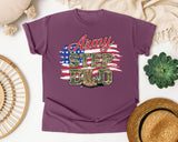 Army Step Dad graphic tee in Berry