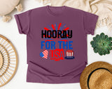 Hooray For The USA graphic tee in Berry