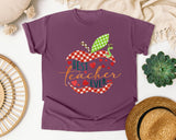 Best Teacher Ever Apple graphic tee in Berry