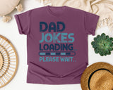 Dad Jokes Loading Please Wait Grey graphic tee in Berry
