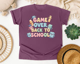 Game Over Back To School Kawaii graphic tee in Berry