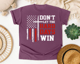 Don't Let The Hard Days Win graphic tee in Berry