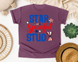 Star Spangled Stud graphic tee in Berry
