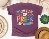 100th Day Of Pre-K graphic tee in Berry