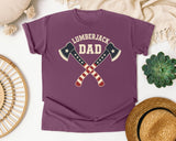Lumberjack Dad graphic tee in Berry