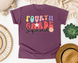 Fourth Grade Squad graphic tee in Berry