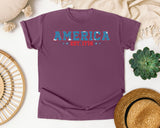 America Est 1776 graphic tee in Berry