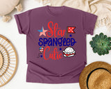 Star Spangled Cutie Red graphic tee in Berry