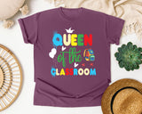 Queen Of The Classroom graphic tee in Berry