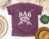 Dad Fishing Rods Classic graphic tee in Berry