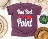 Dad Bod On Point White 3 graphic tee in Berry
