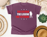 The Father The Legend The Veteran graphic tee in Berry