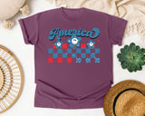 America Blue graphic tee in Berry