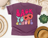 Back To School Hearts graphic tee in Berry